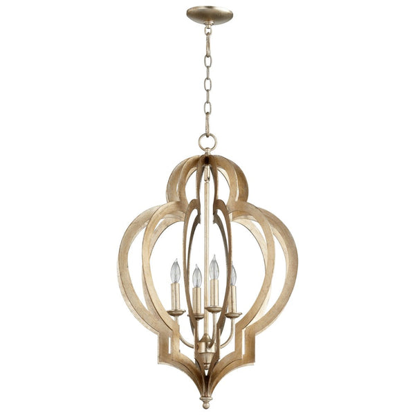 Vertigo Slvr Leaf Chandelier