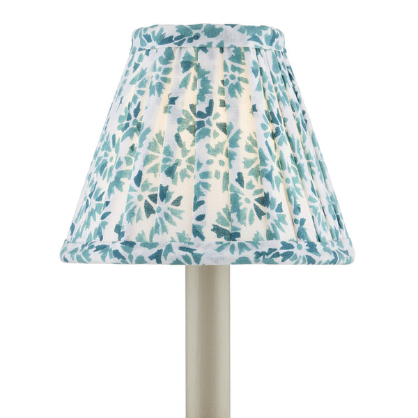 Block Print Pleated Chandelier Shade