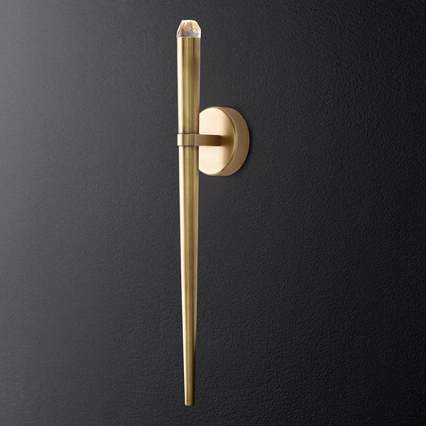 Aquinan Tapered Tubular Slender Torch Wall Sconce