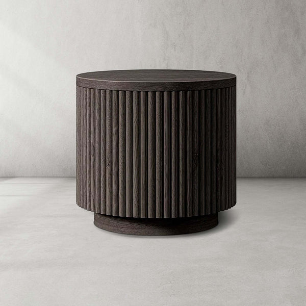 Mulho Wood Round Side Table