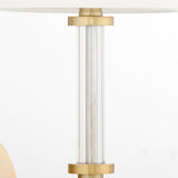 Leighton Crystal Sconce With Shade - Brass