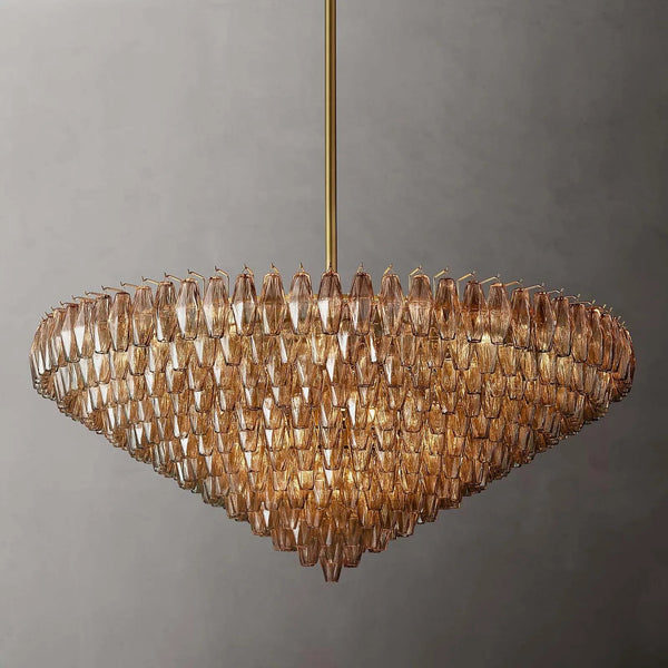 Chiaray Glass Multi-Tier Round Chandelier 61"