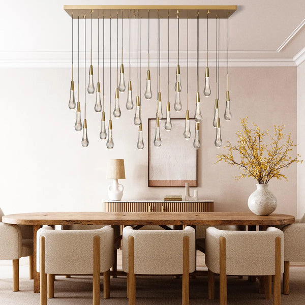 Solitaire Linear Chandelier 37'' 50'' 70'' 87"W 120"W