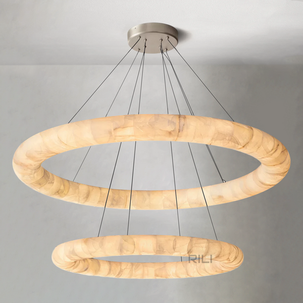 Rivager Lisse Two-Tiered Round Chandelier 61"