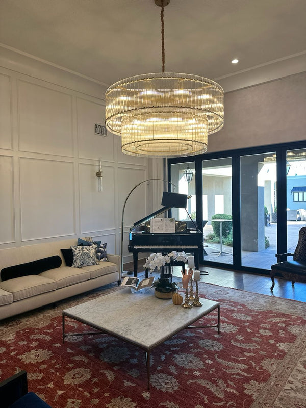 Seraphine Rectangular & Round Luxury Chandelier