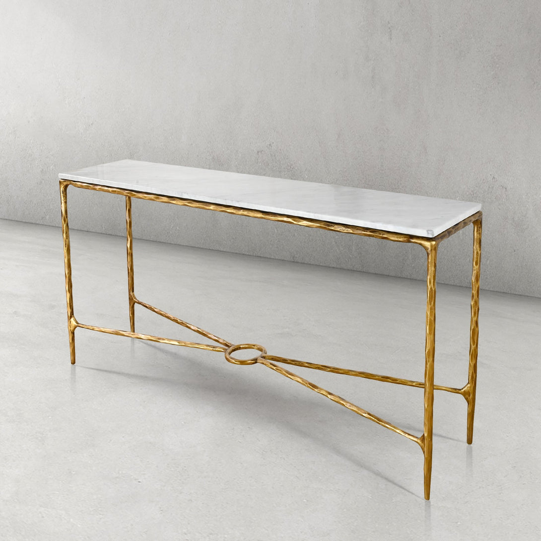 Thaddeus Marble Console Table 60"W