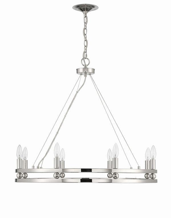 Ashland 8-Light Statement Nickel Chandelier