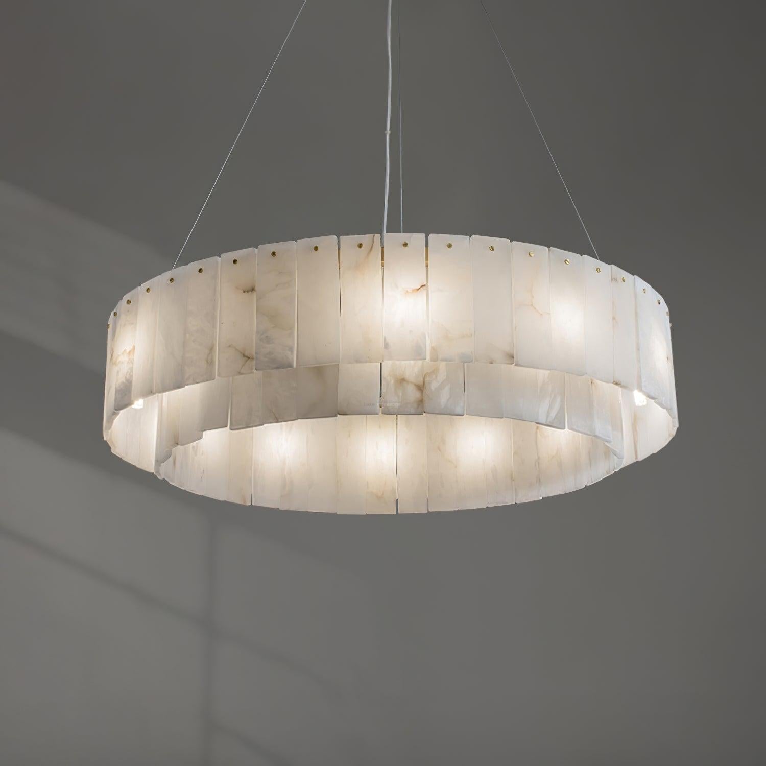 Rock Alabaster Chandelier ∅ 23.6″  ∅ 31.4''