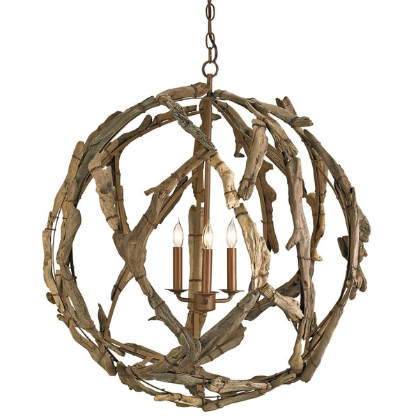 Driftwood Orb Chandelier