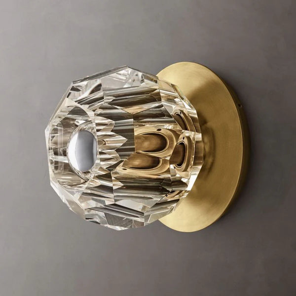 Boule Crystal Glass Smoke Flushmount