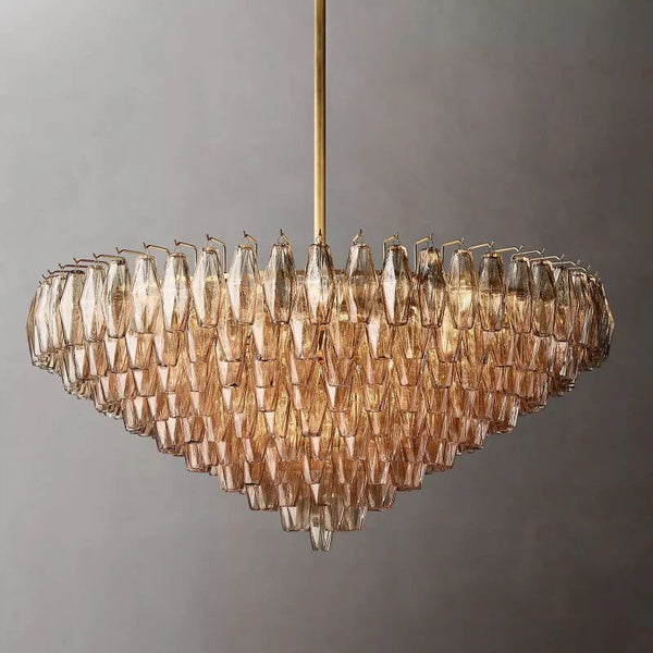 Chiaray Glass Multi-Tier Round Chandelier 47"