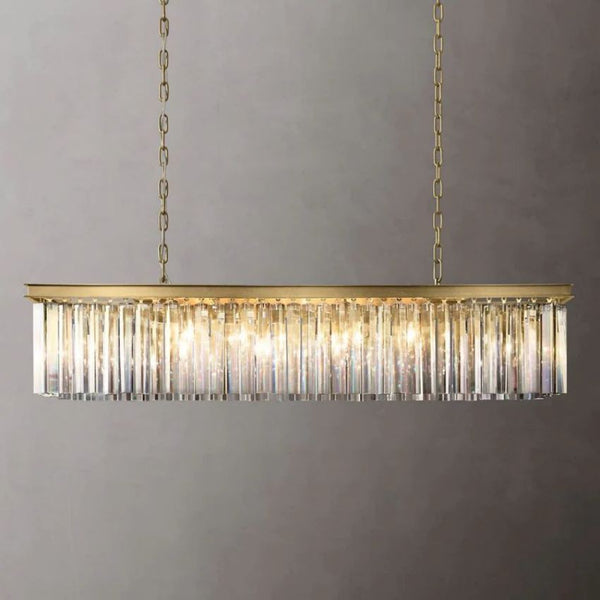 Franky Classicm Rhy Rectangular Chandelier 49"W/60"W