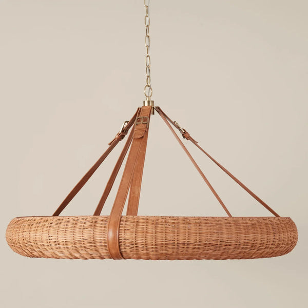 Pampas Rattan Halo Chandelier