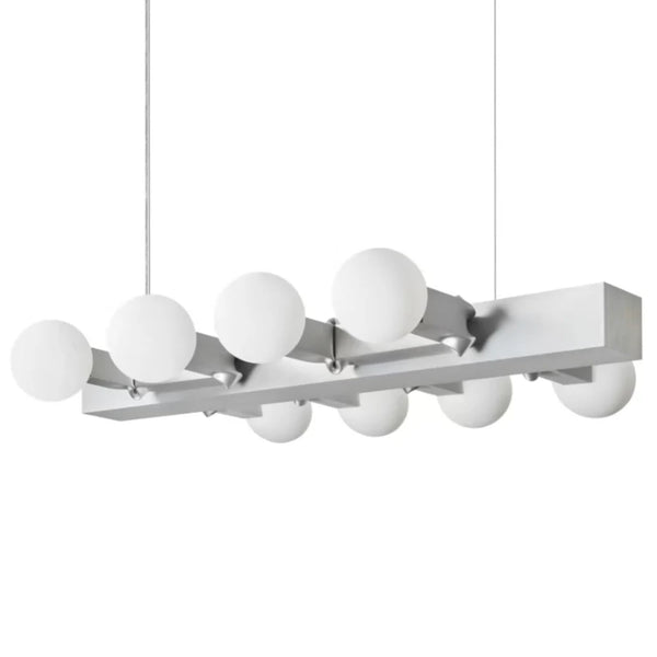 Knuckle Linear Chandelier Brushed Aluminum