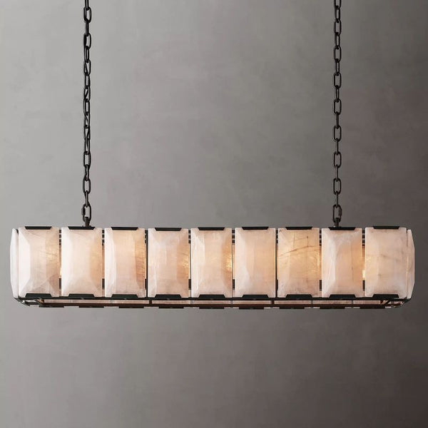 Hulson Calcite Rectangular Chandelier D 62"