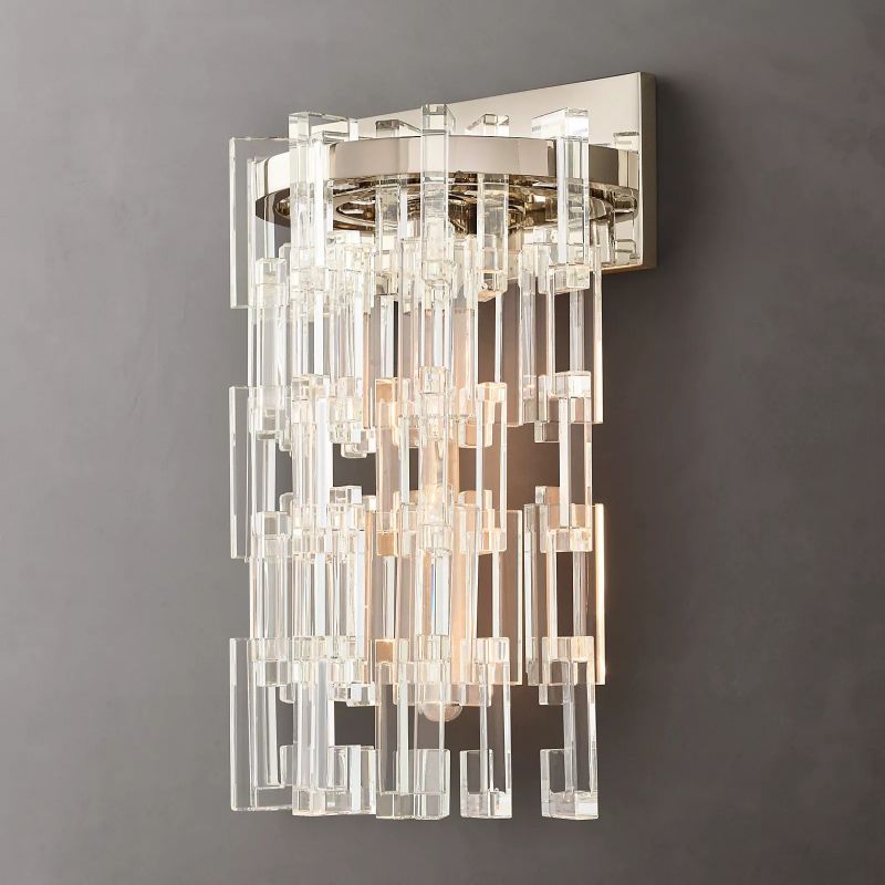 Mariogold Multi-Tier Crystal Chain Wall Sconce