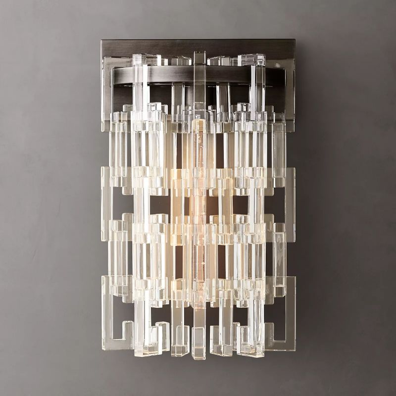 Mariogold Multi-Tier Crystal Chain Wall Sconce