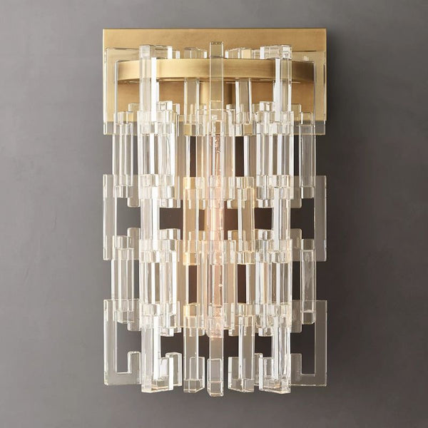 Mariogold Multi-Tier Crystal Chain Wall Sconce