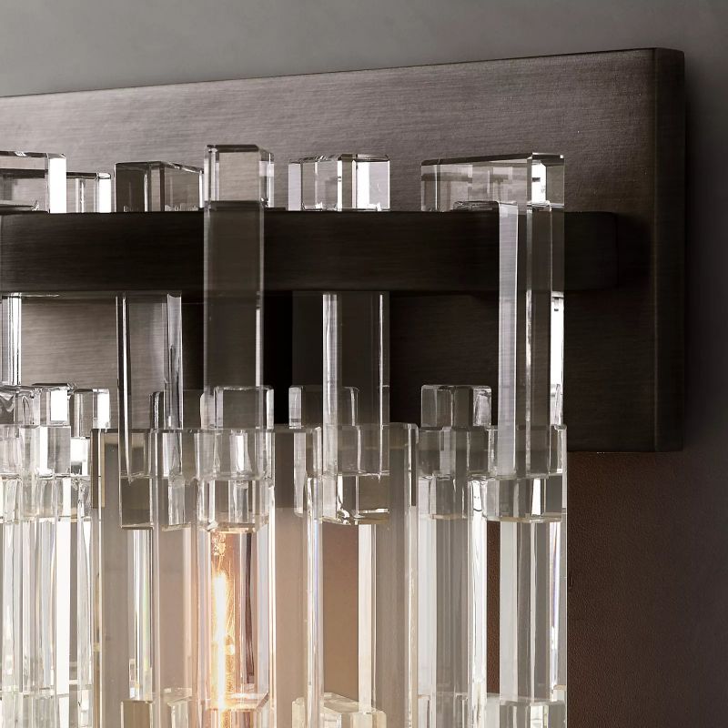 Mariogold Multi-Tier Crystal Chain Wall Sconce