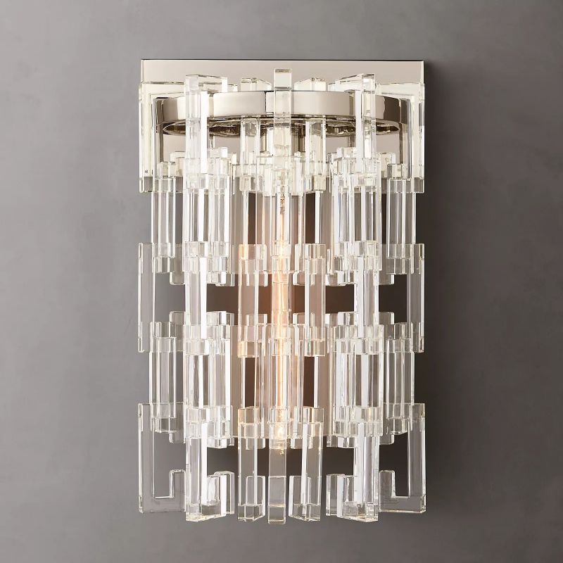 Mariogold Multi-Tier Crystal Chain Wall Sconce