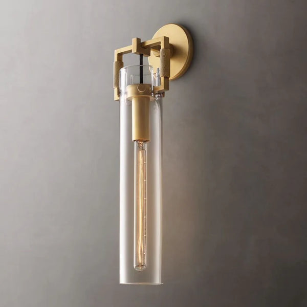 Machinisty Glass Cylindrical Wall Sconce 16"H