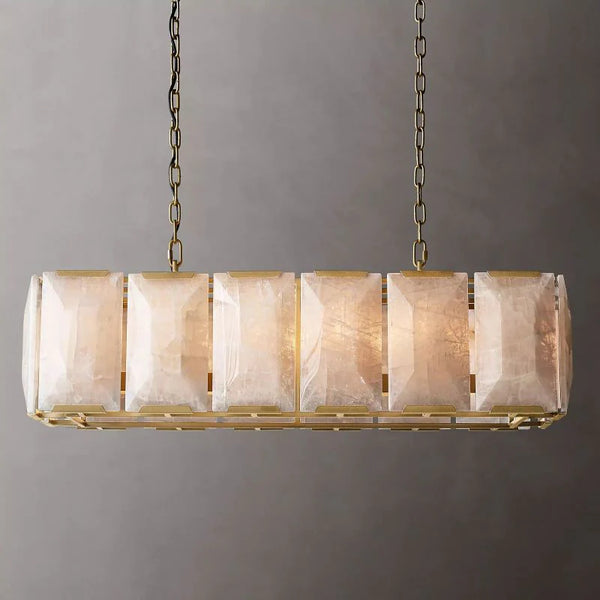 Hulson Calcite Rectangular Chandelier 42"