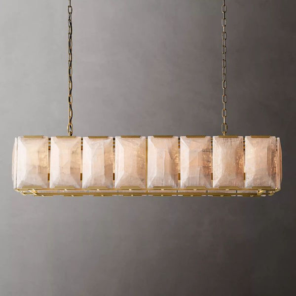 Hulson Calcite Rectangular Chandelier D 55"