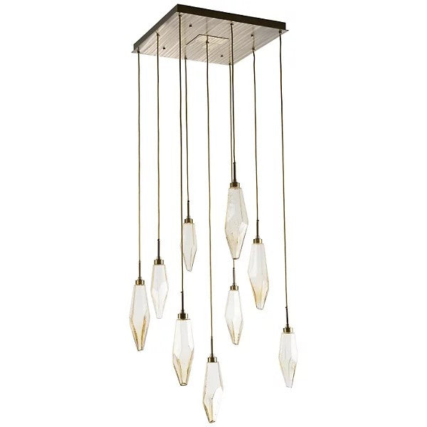 Rock Crystal Square Chandelier