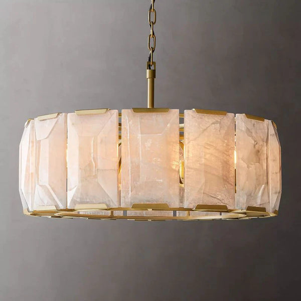 Hulson Calcite Round Chandelier D 31"