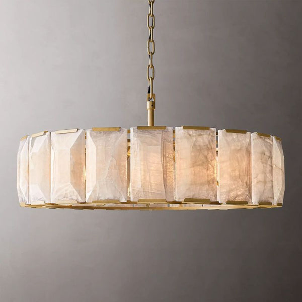 Hulson Calcite Round Chandelier D 43" 10 lights