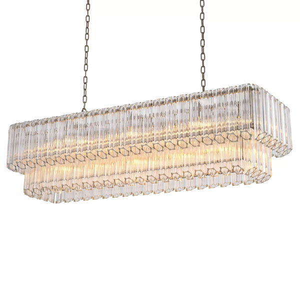 Vittoria Modern Chandeliers (Nickel Finish/Clear Glass) - Eichholtz