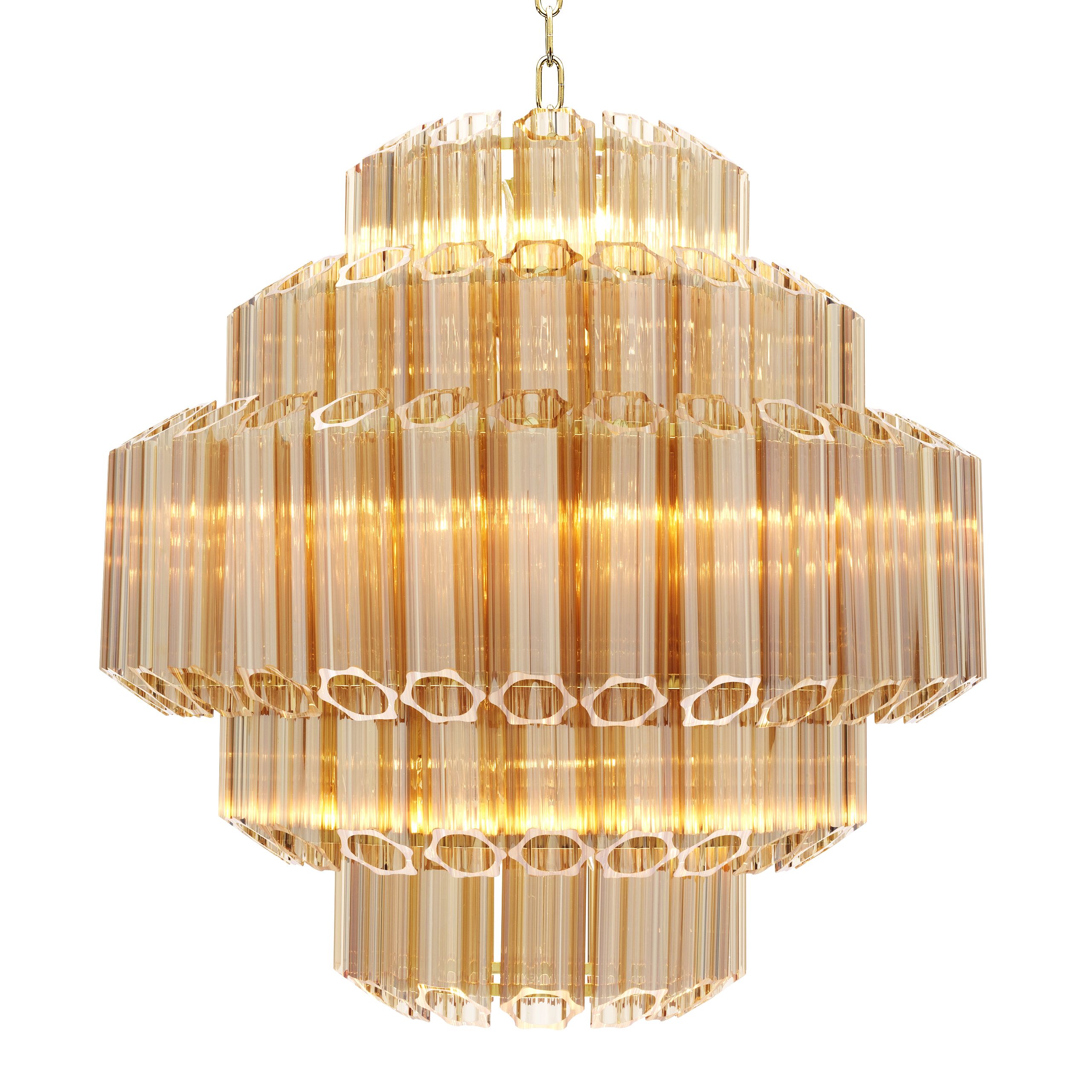 Vittoria S Modern Glass Chandelier - [Gold] - Eichholtz