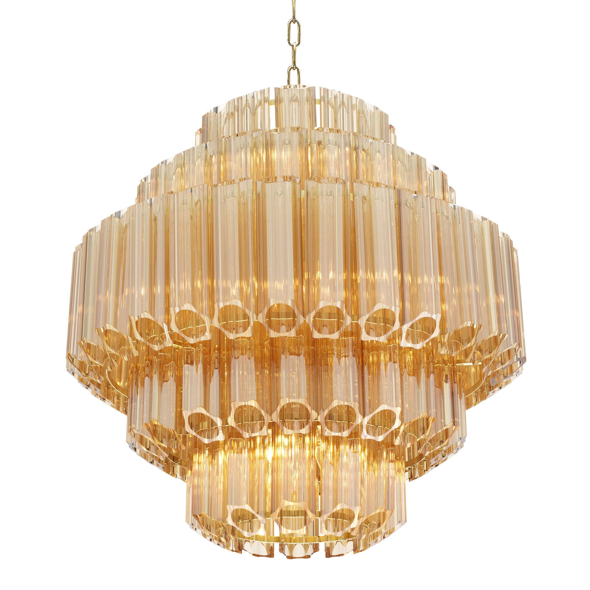 Vittoria S Modern Glass Chandelier - [Gold] - Eichholtz