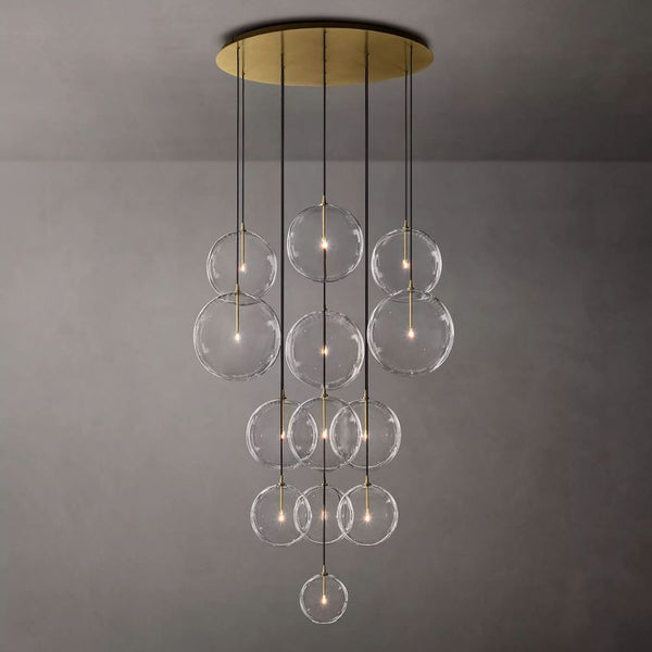 Globe Glass Modern Cluster Chandelier 44"