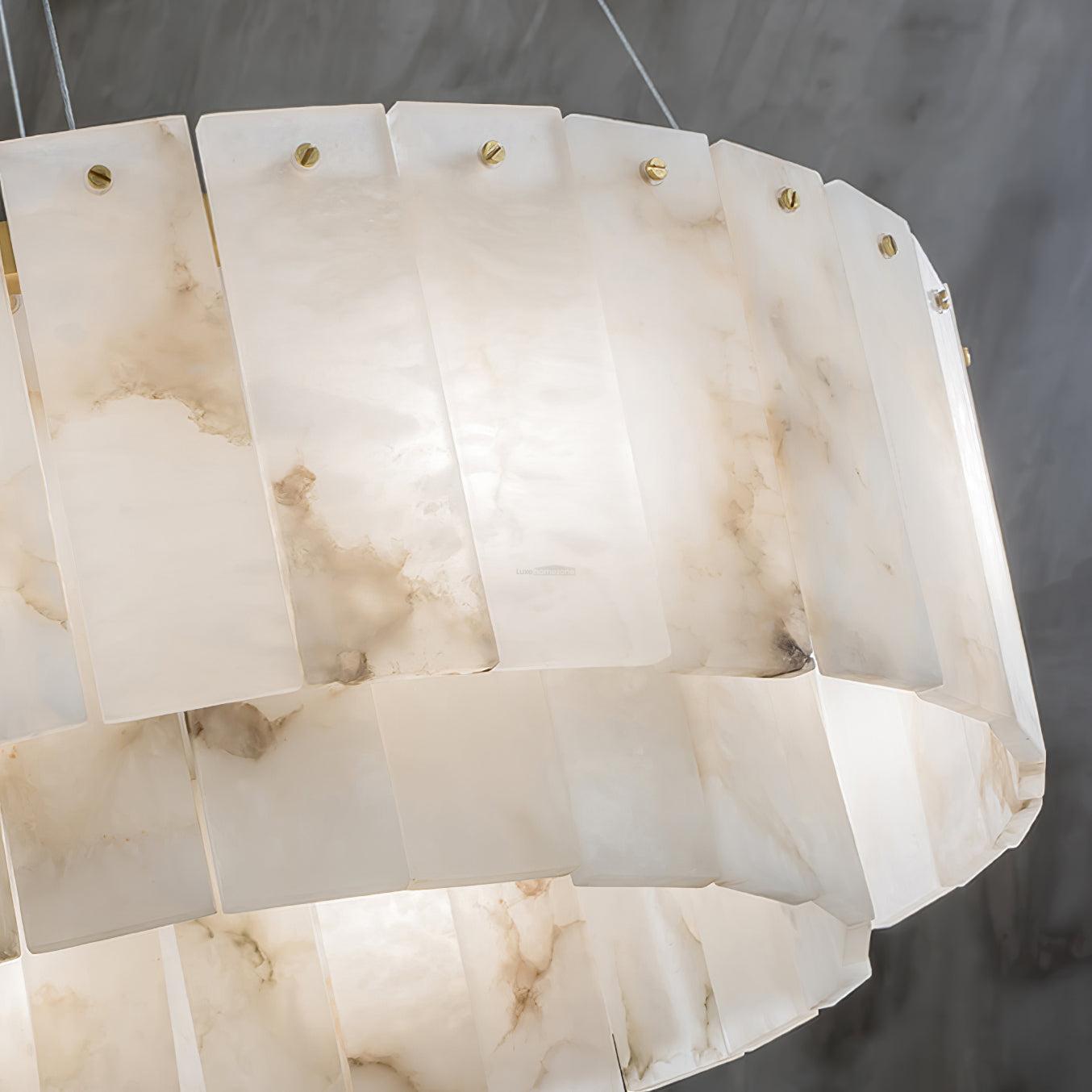 Rock Alabaster Chandelier ∅ 23.6″  ∅ 31.4''