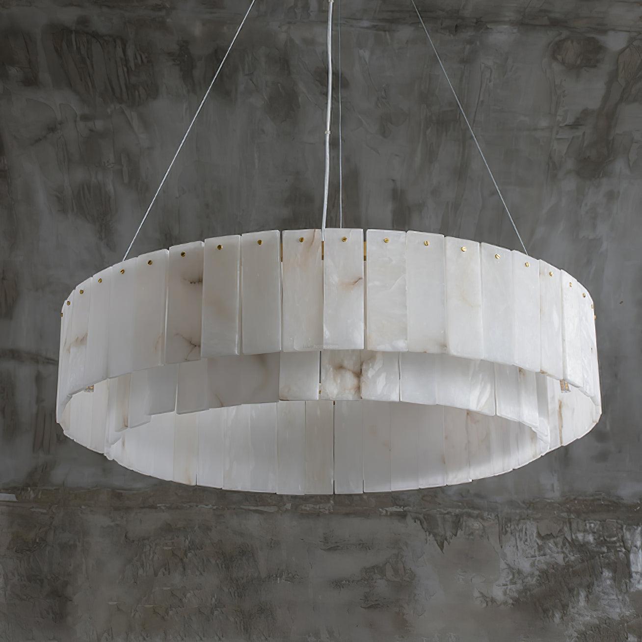 Rock Alabaster Chandelier ∅ 23.6″  ∅ 31.4''