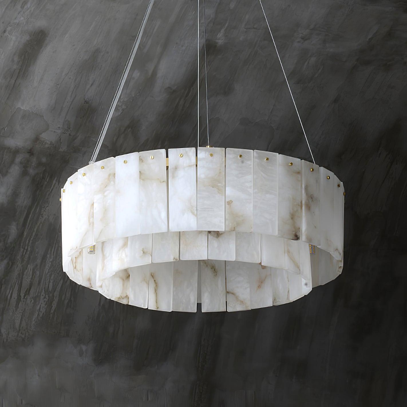 Rock Alabaster Chandelier ∅ 23.6″  ∅ 31.4''