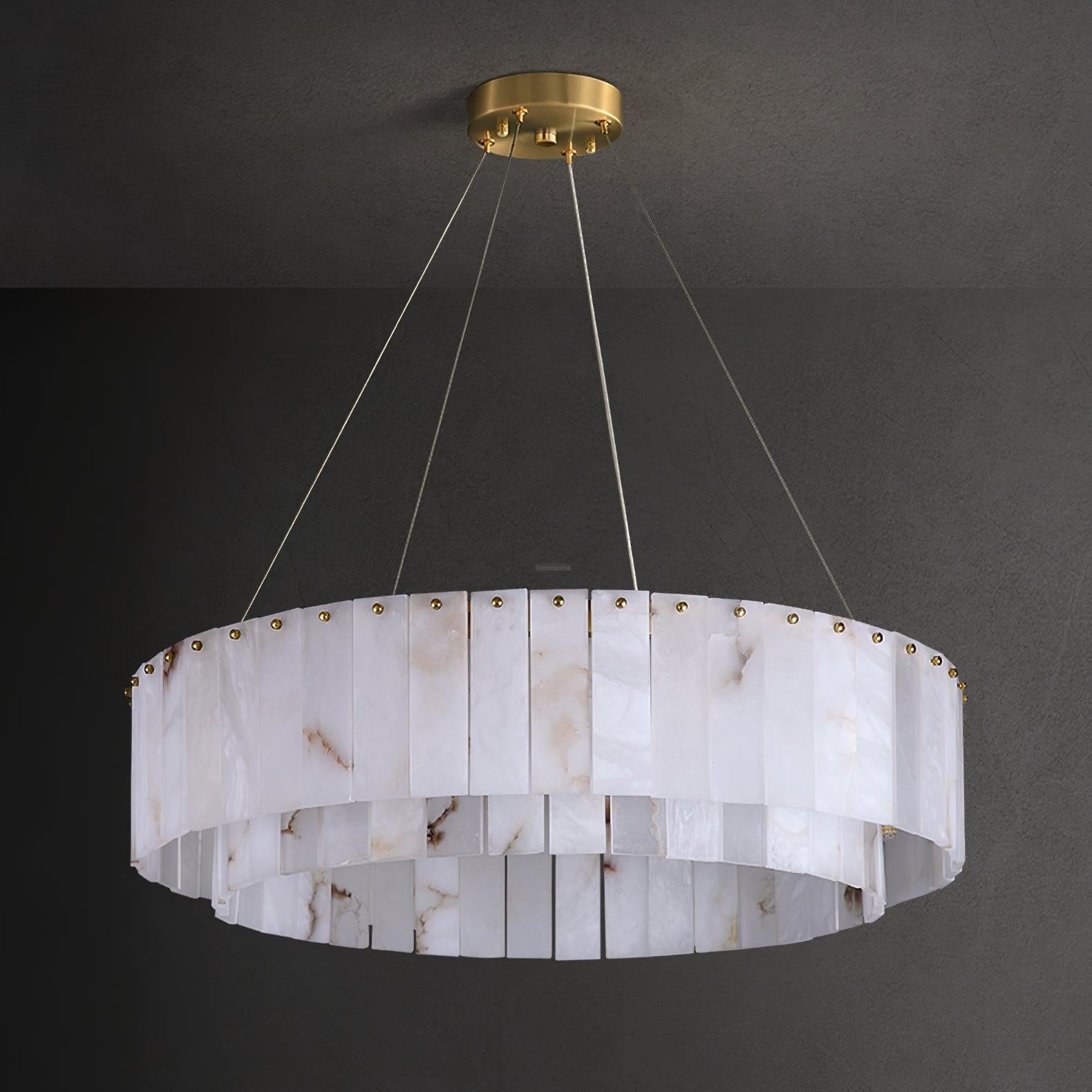 Rock Alabaster Chandelier ∅ 23.6″  ∅ 31.4''