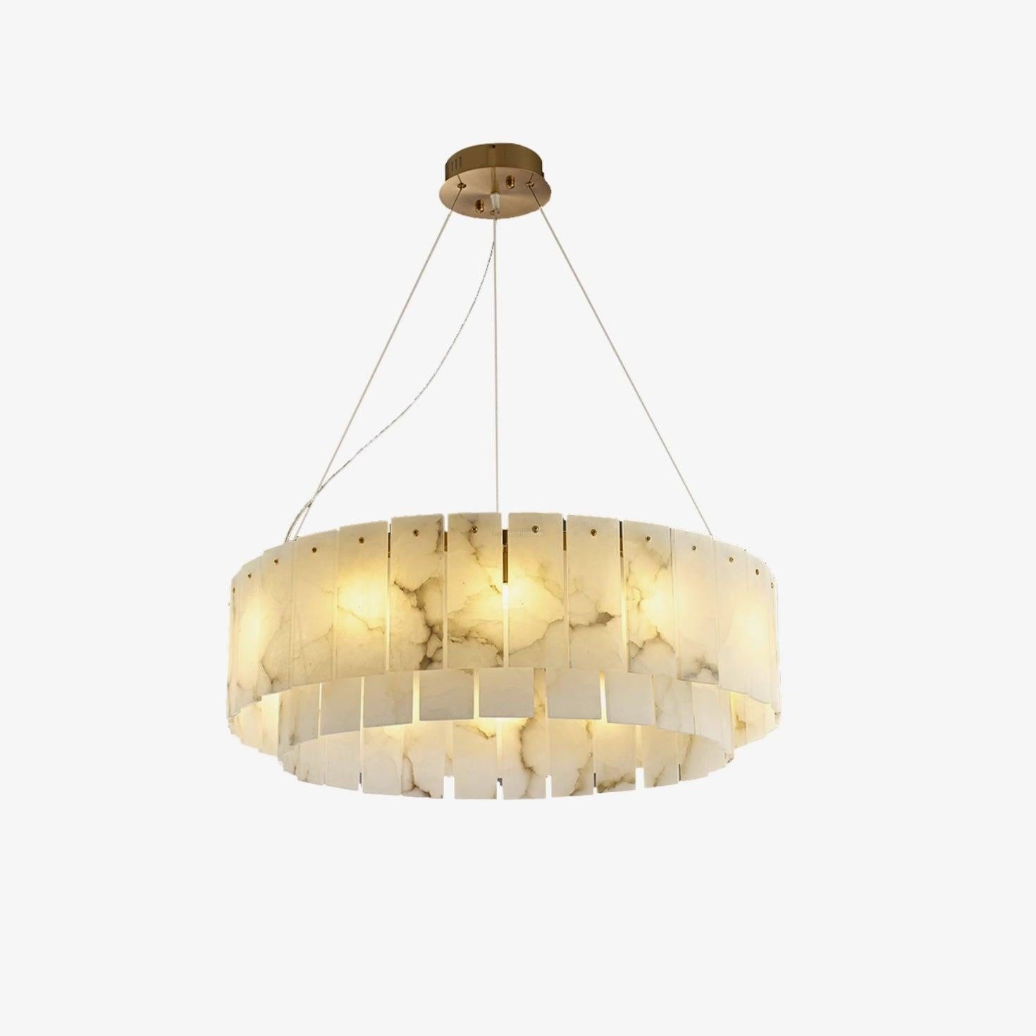 Rock Alabaster Chandelier ∅ 23.6″  ∅ 31.4''