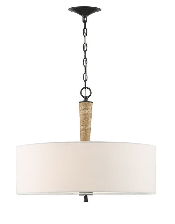 Sullivan Contemporary Travertine 2-Light Chandelier