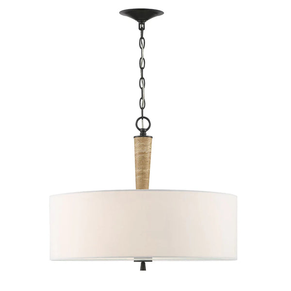 Sullivan Contemporary Travertine 2-Light Chandelier