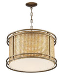 Tailor Cane and Brass Pendant Chandelier