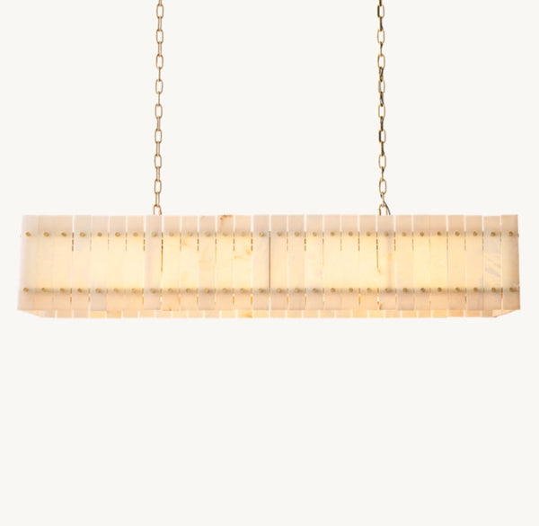 San Marco Alabaster Linear Chandelier 54"