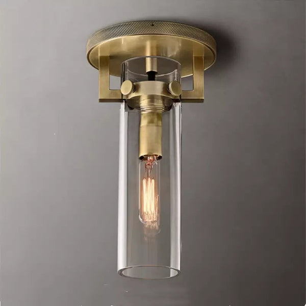 Machinisty Glass Cylindrical Wall Sconce 9"H