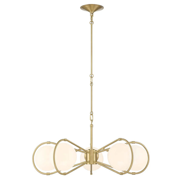 Gio 5-Light Modern Brass Statement Chandelier