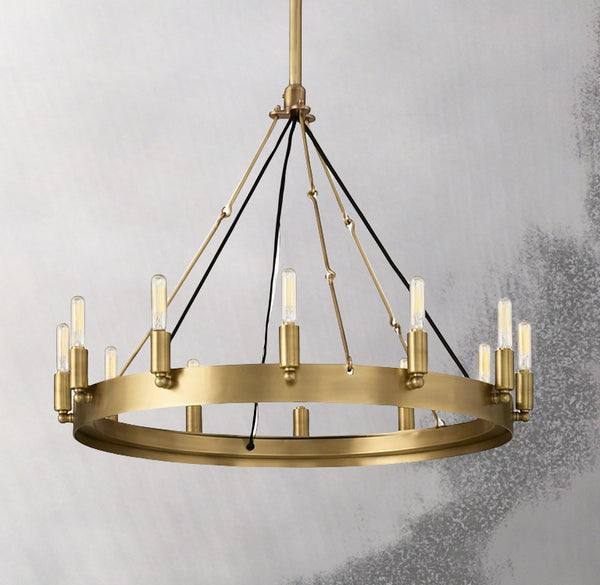 Vintage Filament Round Chandelier