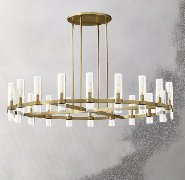 Ravelle Round Chandelier For Art Blown Glass 60"