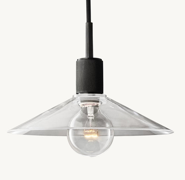 UTILITAIRE GLASS SLOPE SHADE PENDANT