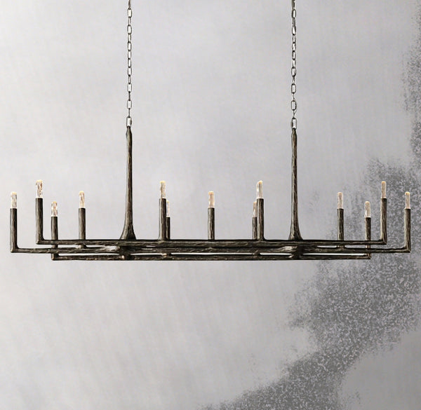 Thaddeus Forged Linear Chandelier 72"