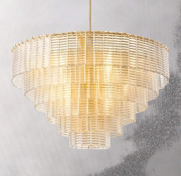 Sirene Clear Round Chandelier 41"